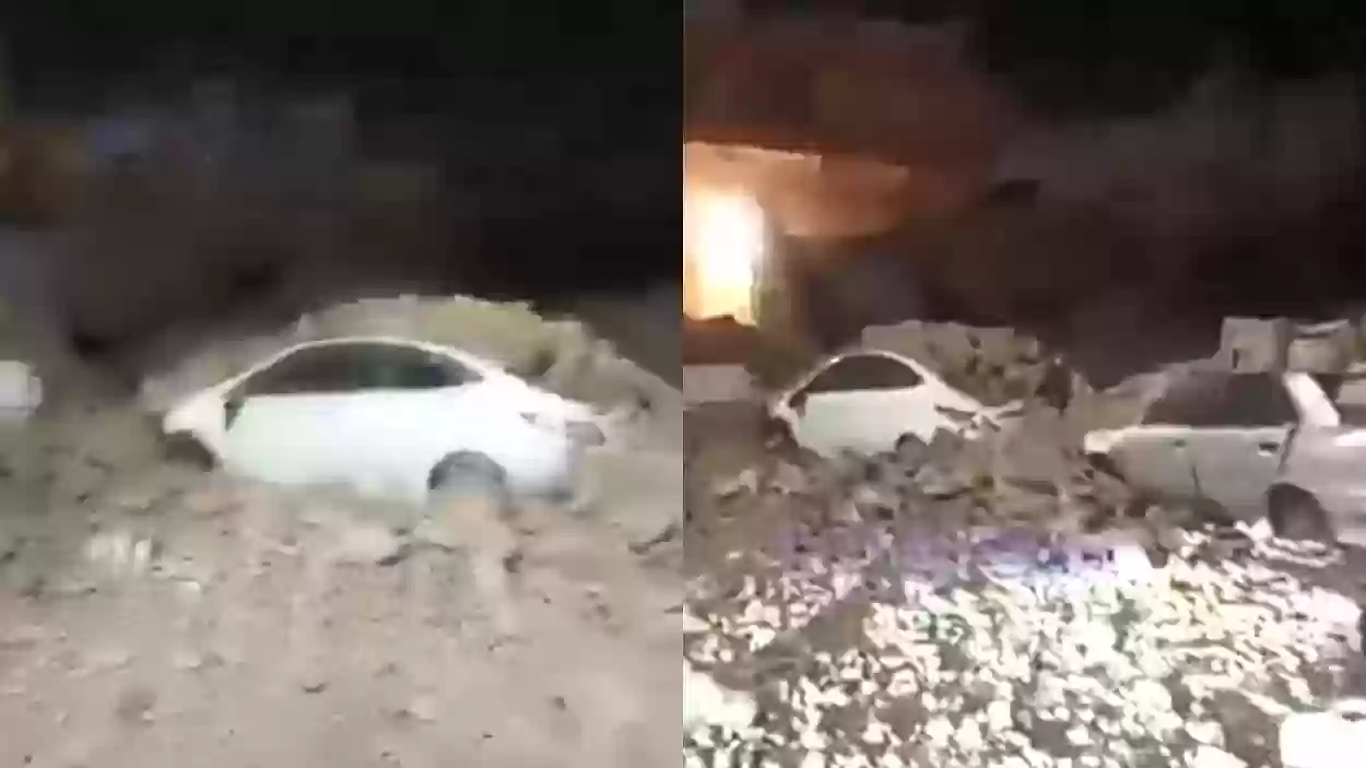  تضرر المركبات والمنازل في حي عروة بالمدينة المنورة 