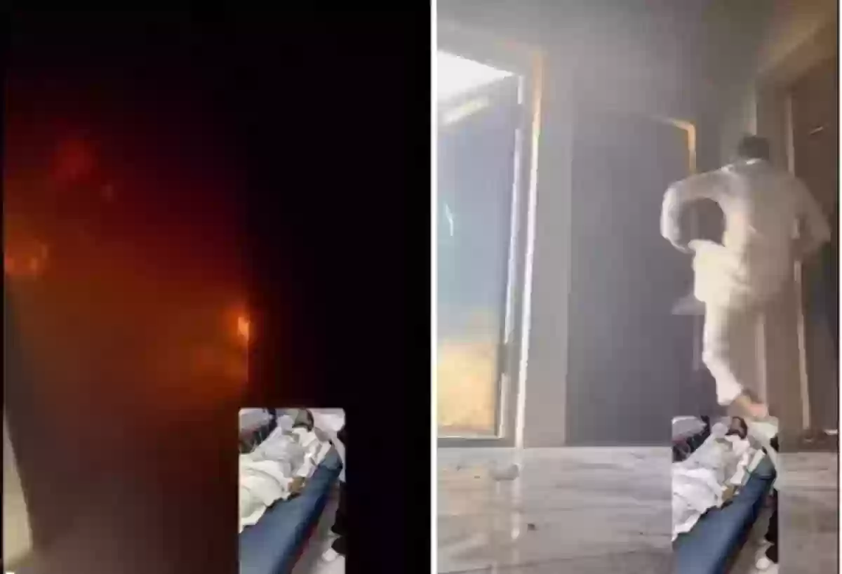 بطل سعودي ينقذ عائلة كاملة من الحريق